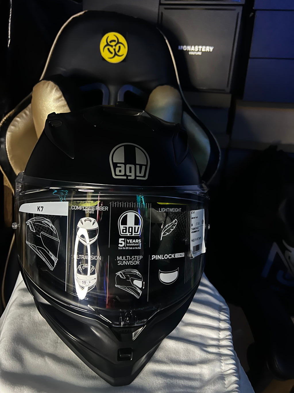 Casco AGV K7 Black Mate - Talla M - 100% Original - NADER SHOP