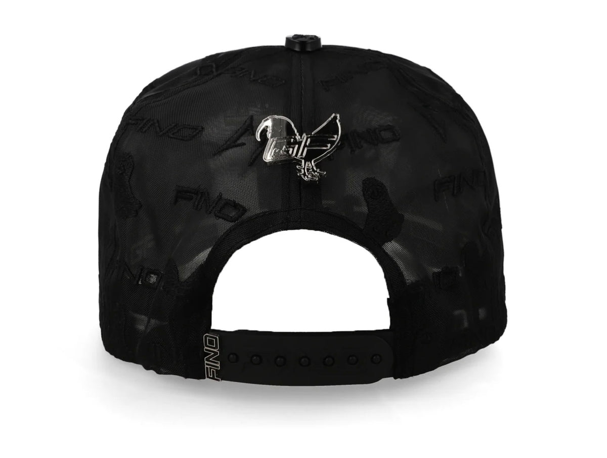 Gorra Fino Tumbado Black Trucker GF 018 Negro - Original con Llavero