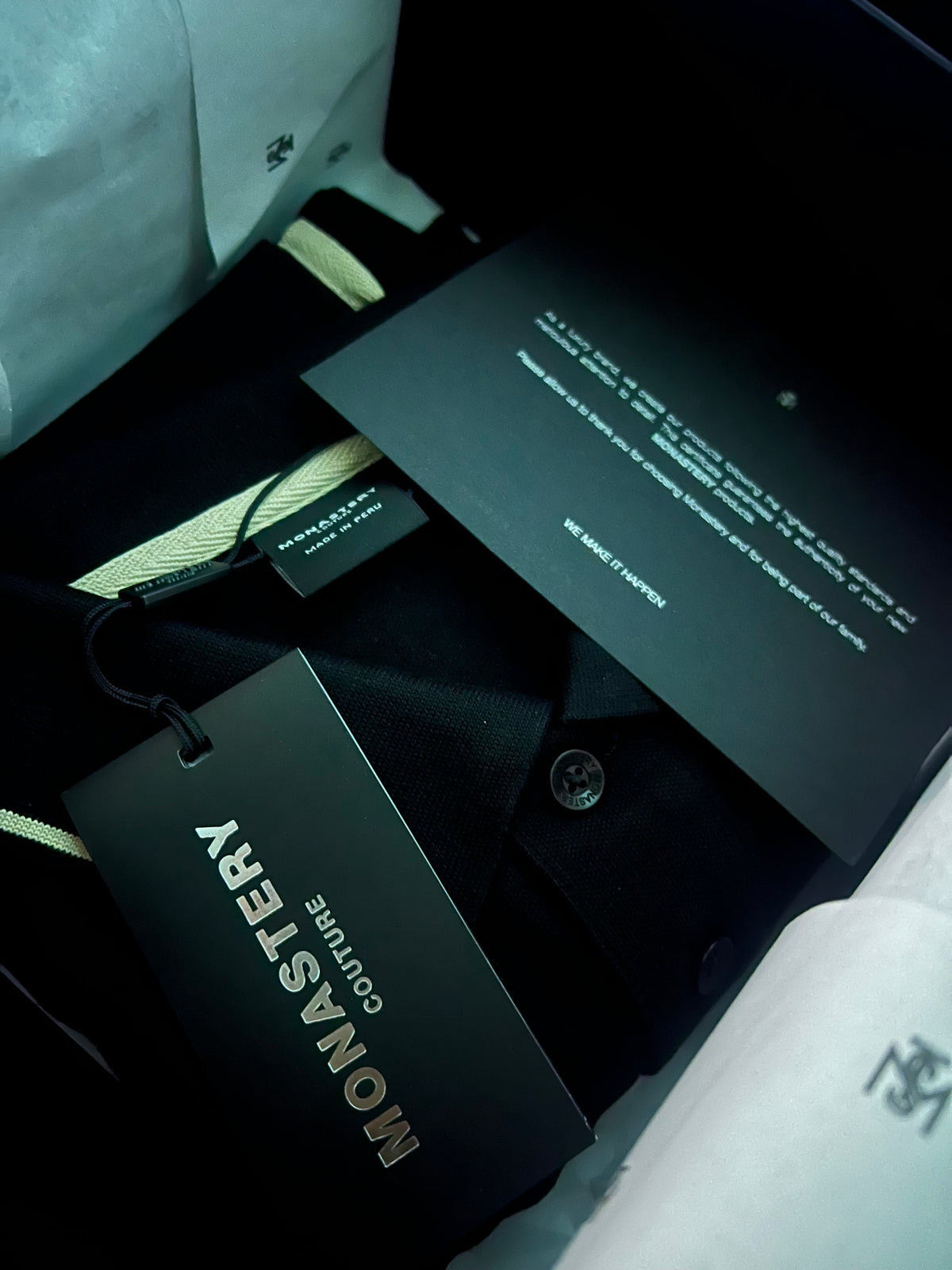 Polo Monastery Marengo Negra Talla S - Agotada en tienda oficial - Full Box