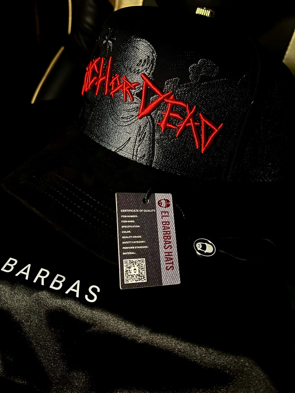 BARBAS HATS - RICH OR DEAD - FULL SET - UNICA PIEZA